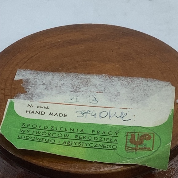 Handmade in Poland Carved Lidded Wood Box - Picture 5 of 5